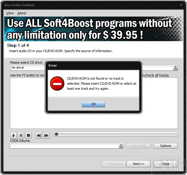 Soft4Boost Any Audio Grabber下载,CD音乐提取工具,光盘工具